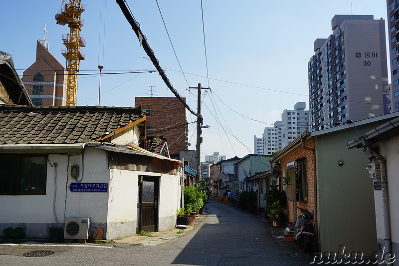 Eindrücke aus dem Stadtteil Bupyeong von Incheon, Korea