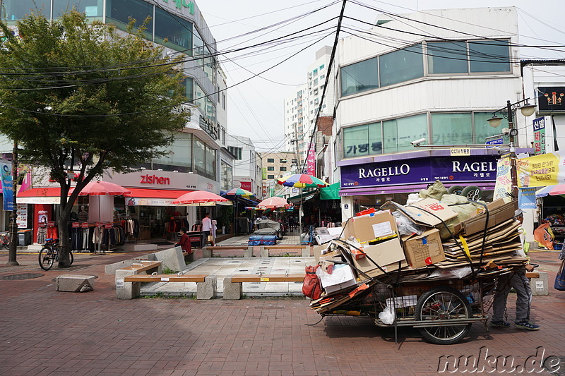 Eindrücke aus dem Stadtteil Bupyeong von Incheon, Korea