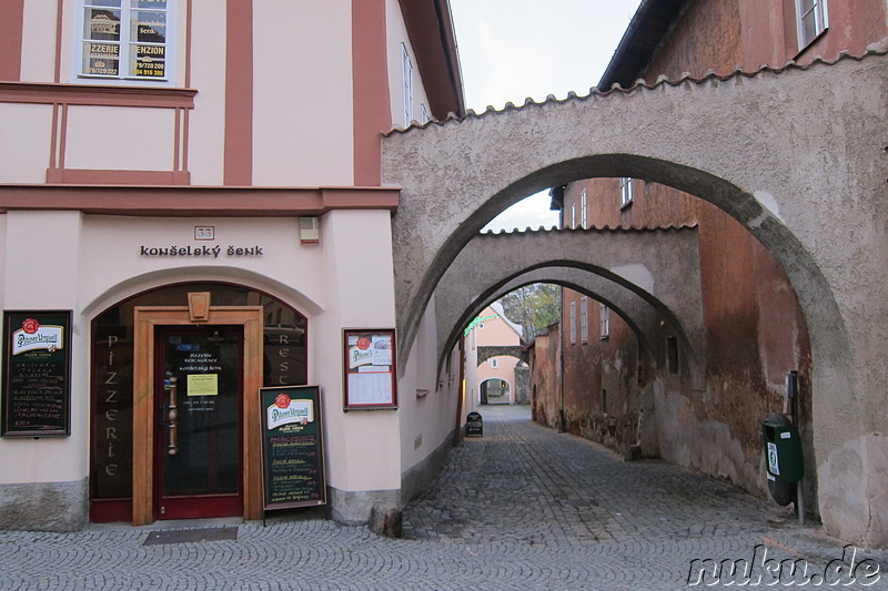 Eindrücke aus der Altstadt von Taus (Domazlice) in Tschechien