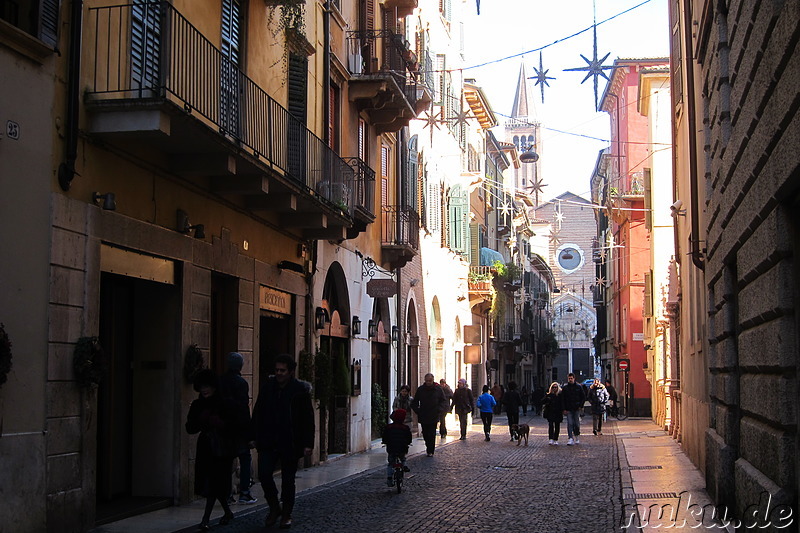 Eindrücke aus der Altstadt von Verona, Italien