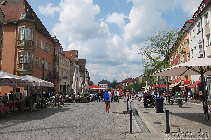 Eindrücke aus der Fußgängerzone Bayreuth, Bayern