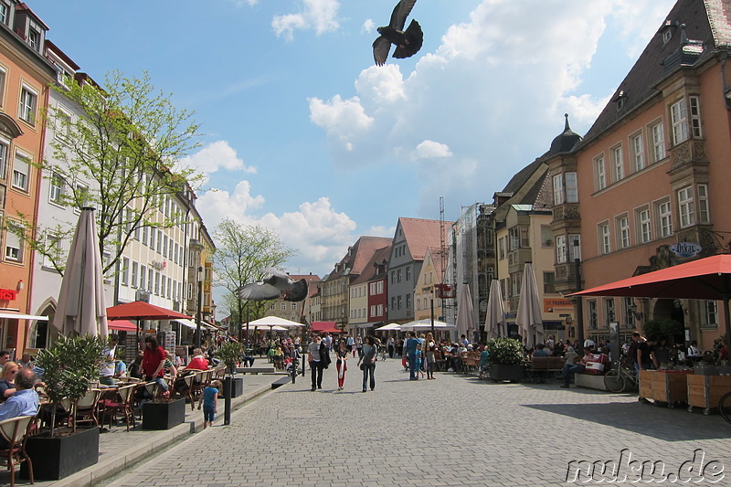Eindrücke aus der Fußgängerzone Bayreuth, Bayern