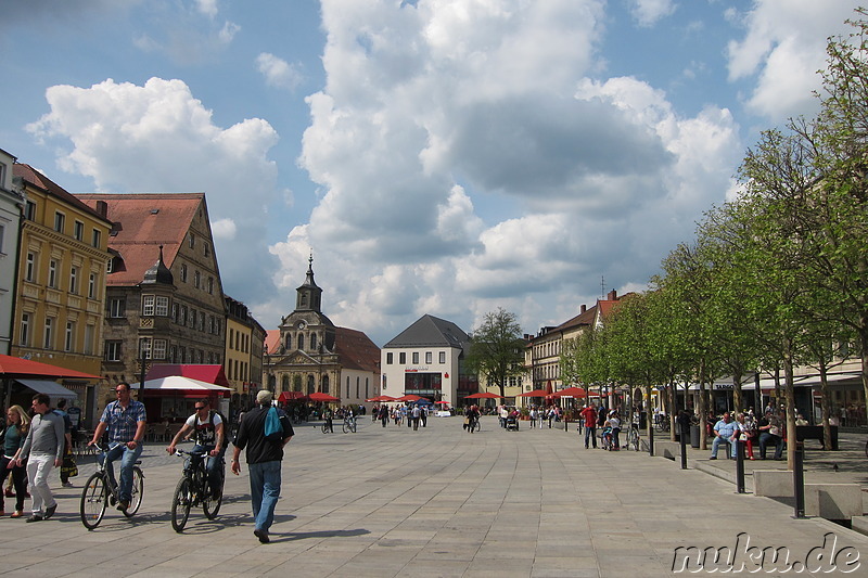 Eindrücke aus der Fußgängerzone Bayreuth, Bayern