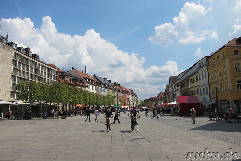 Eindrücke aus der Fußgängerzone Bayreuth, Bayern