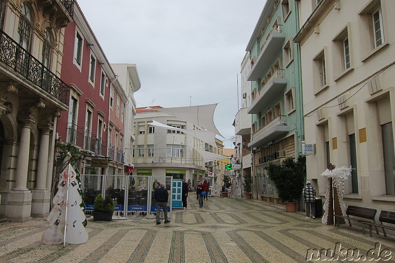 Eindrücke aus der Fußgängerzone von Faro, Portugal