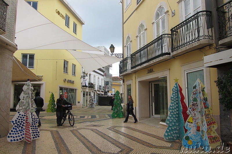 Eindrücke aus der Fußgängerzone von Faro, Portugal