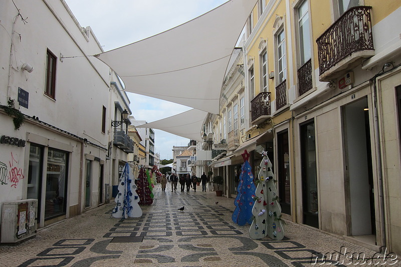 Eindrücke aus der Fußgängerzone von Faro, Portugal