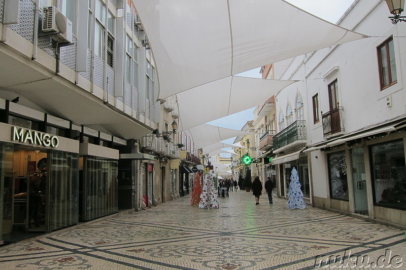 Eindrücke aus der Fußgängerzone von Faro, Portugal