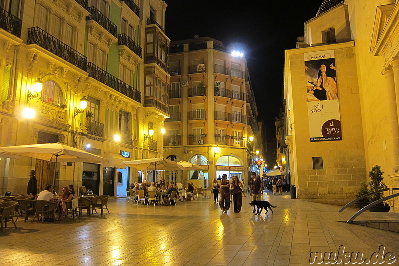 Eindrücke aus der Innenstadt von Alicante, Spanien