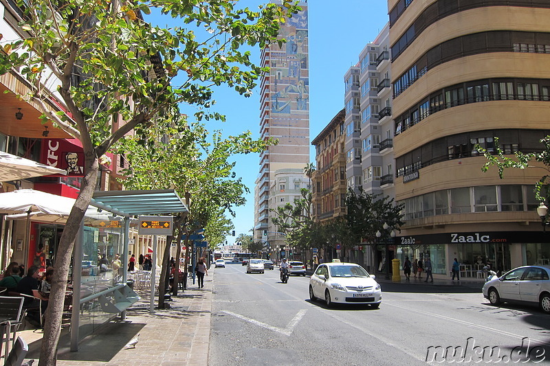 Eindrücke aus der Innenstadt von Alicante, Spanien