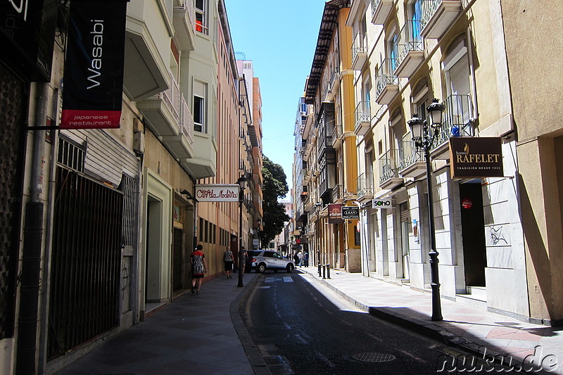 Eindrücke aus der Innenstadt von Alicante, Spanien