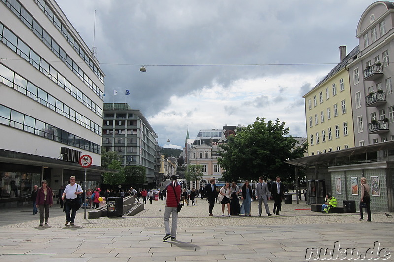 Eindrücke aus der Innenstadt von Bergen, Norwegen