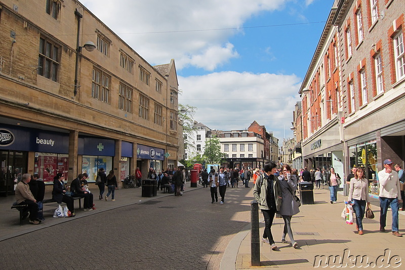 Eindrücke aus der Innenstadt von Cambridge, England