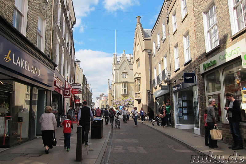 Eindrücke aus der Innenstadt von Cambridge, England