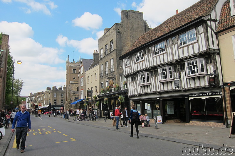 Eindrücke aus der Innenstadt von Cambridge, England