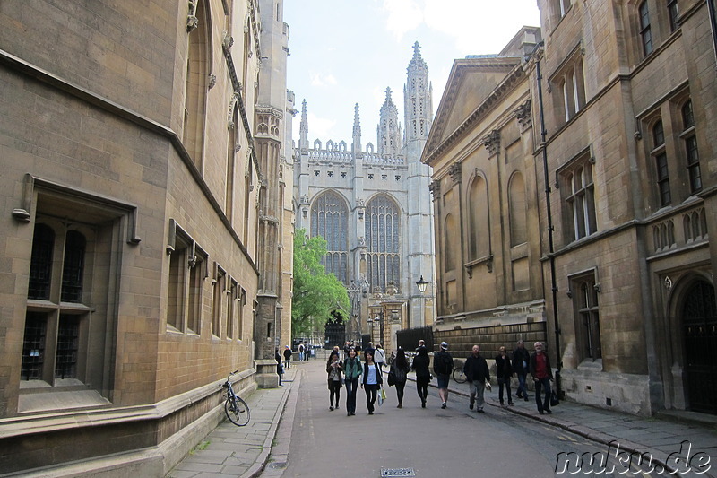 Eindrücke aus der Innenstadt von Cambridge, England