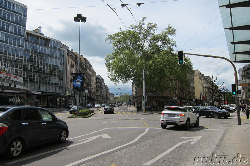 Eindrücke aus der Innenstadt von Genf, Schweiz