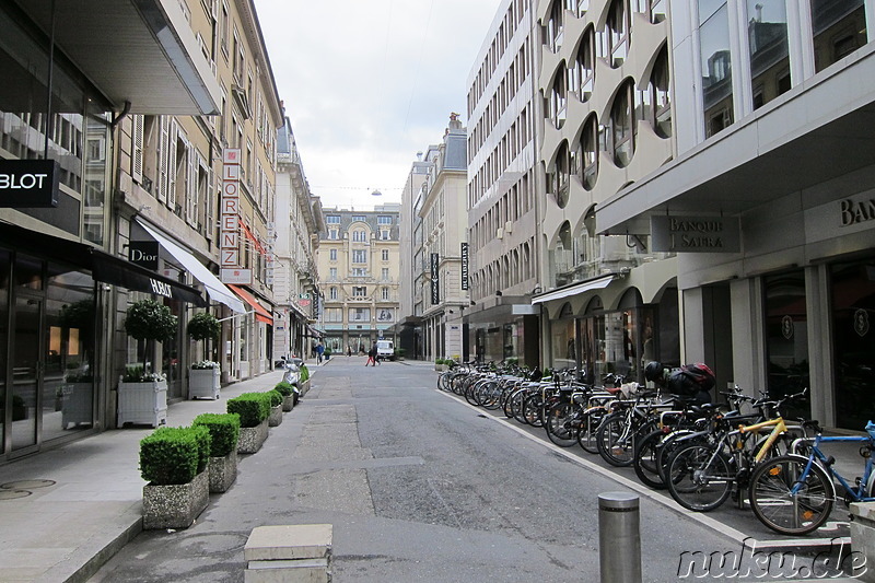 Eindrücke aus der Innenstadt von Genf, Schweiz