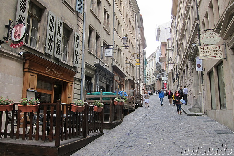 Eindrücke aus der Innenstadt von Genf, Schweiz