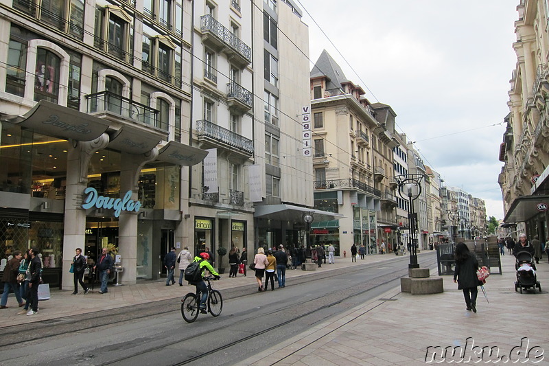 Eindrücke aus der Innenstadt von Genf, Schweiz