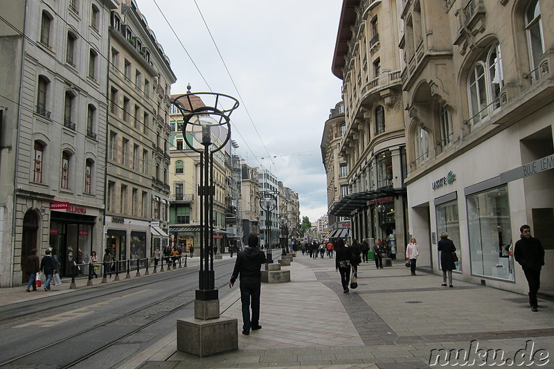 Eindrücke aus der Innenstadt von Genf, Schweiz