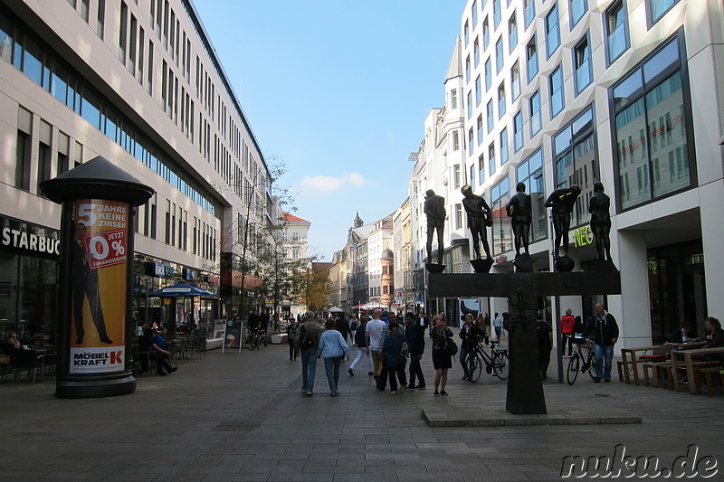 Eindrücke aus der Innenstadt von Leipzig, Sachsen