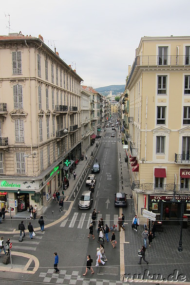 Eindrücke aus der Innenstadt von Nizza, Frankreich