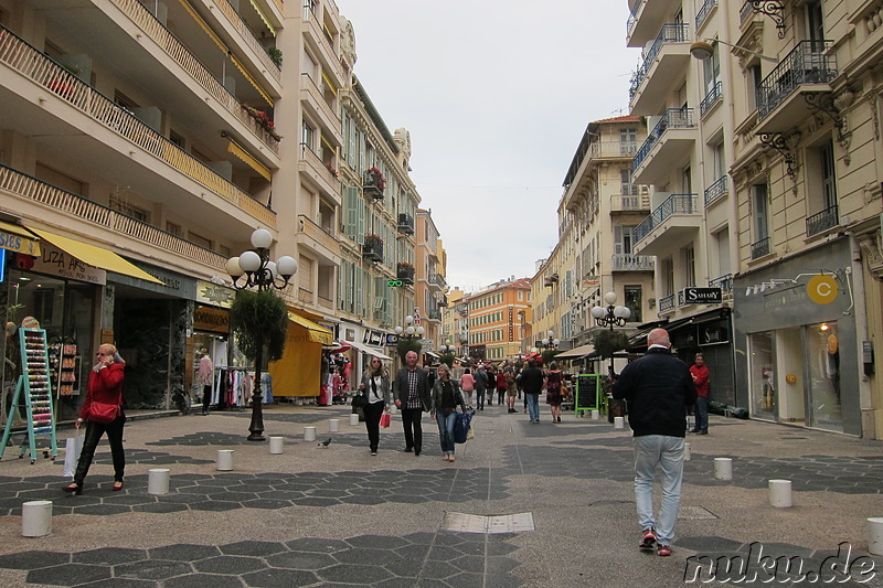 Eindrücke aus der Innenstadt von Nizza, Frankreich