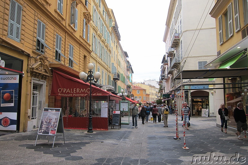 Eindrücke aus der Innenstadt von Nizza, Frankreich