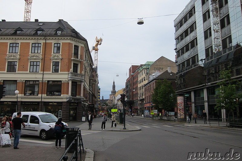 Eindrücke aus der Innenstadt von Oslo, Norwegen