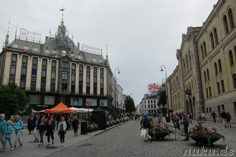 Eindrücke aus der Innenstadt von Oslo, Norwegen