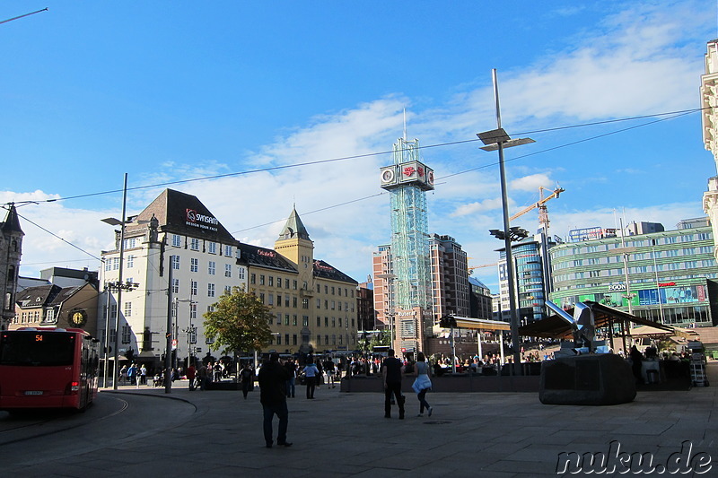 Eindrücke aus der Innenstadt von Oslo, Norwegen