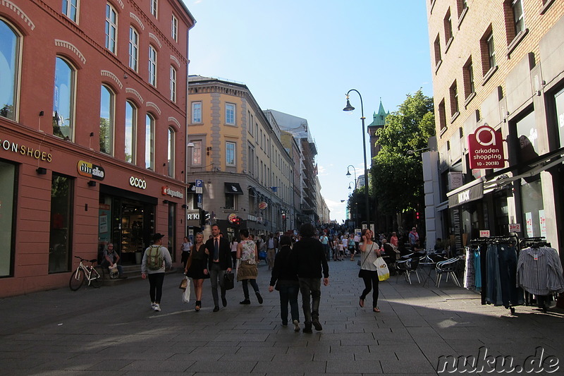 Eindrücke aus der Innenstadt von Oslo, Norwegen