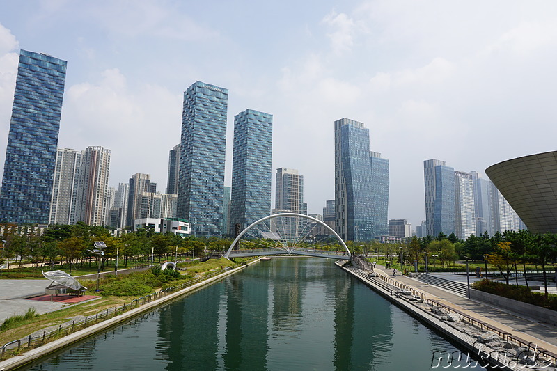 Eindrücke aus der Planstadt Songdo New City in Incheon, Korea