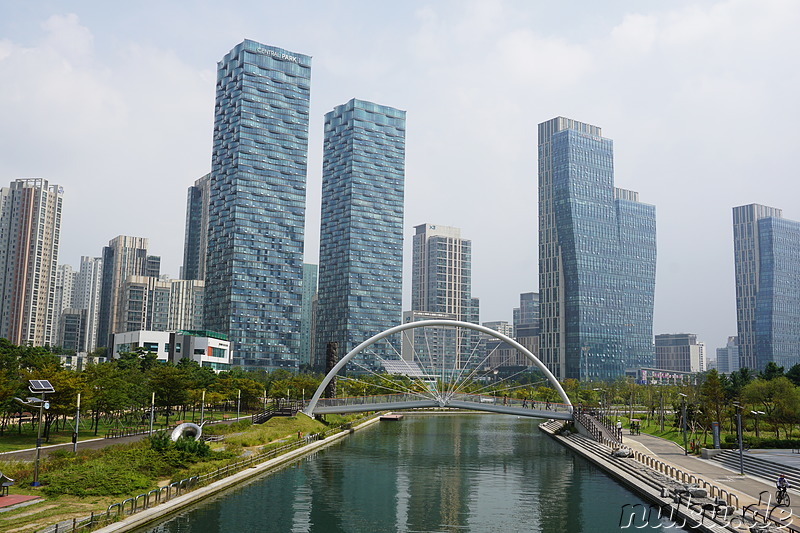 Eindrücke aus der Planstadt Songdo New City in Incheon, Korea