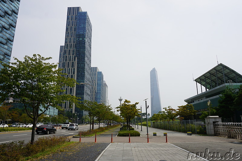 Eindrücke aus der Planstadt Songdo New City in Incheon, Korea