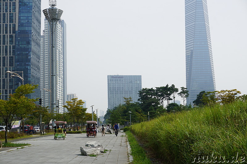 Eindrücke aus der Planstadt Songdo New City in Incheon, Korea