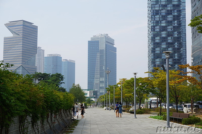 Eindrücke aus der Planstadt Songdo New City in Incheon, Korea