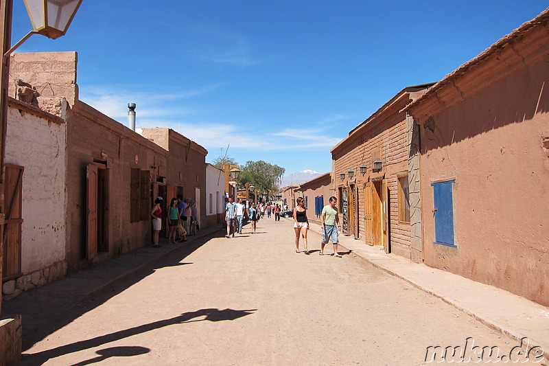 Einkaufsstrasse Caracoles in San Pedro de Atacama, Chile