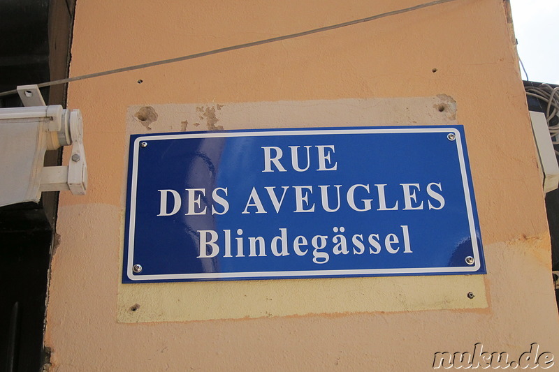 Einkaufsstrasse Grand Rue in Strasbourg, Frankreich