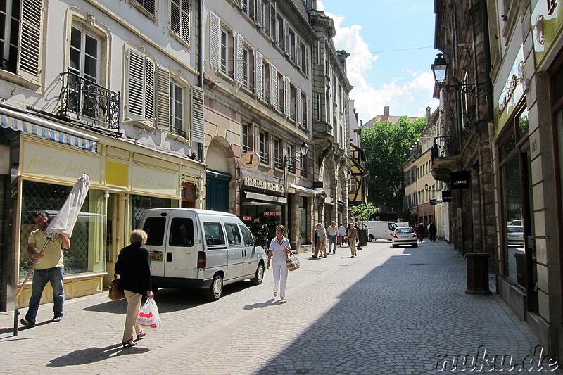 Einkaufsstrasse Grand Rue in Strasbourg, Frankreich