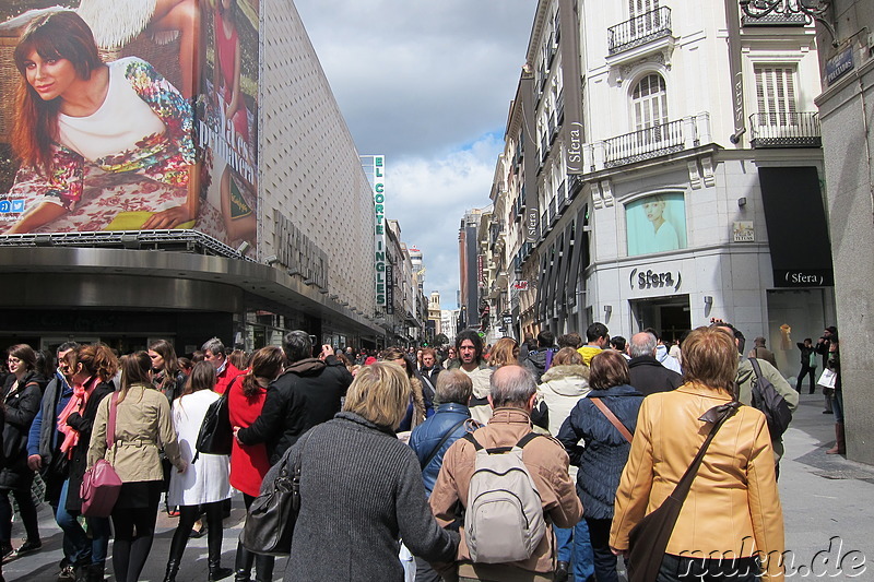 Einkaufsviertel in Madrid, Spanien