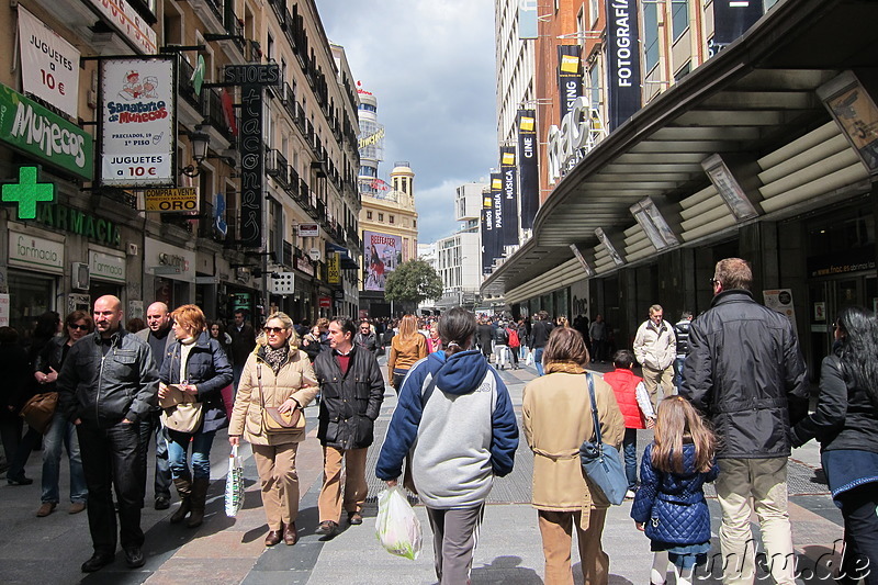 Einkaufsviertel in Madrid, Spanien