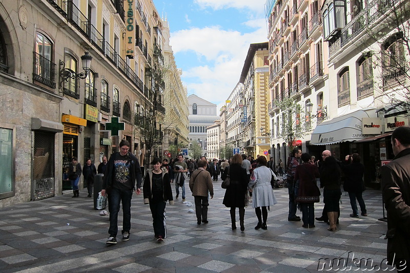 Einkaufsviertel in Madrid, Spanien
