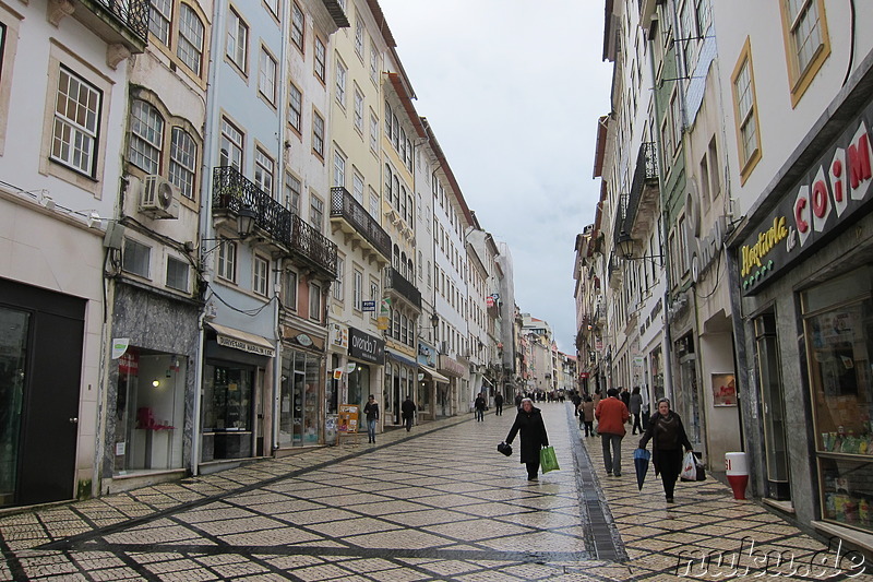 Einkaufsviertel Rua Ferreira Borges in Coimbra, Portugal