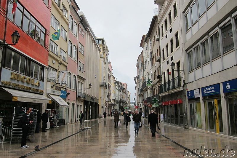 Einkaufsviertel Rua Ferreira Borges in Coimbra, Portugal