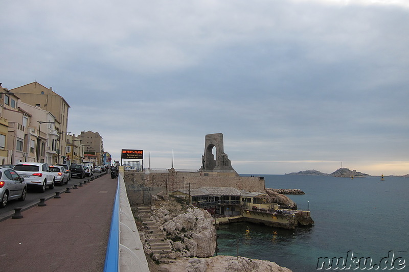 Entlang der John F. Kennedy Street in Marseille, Frankreich