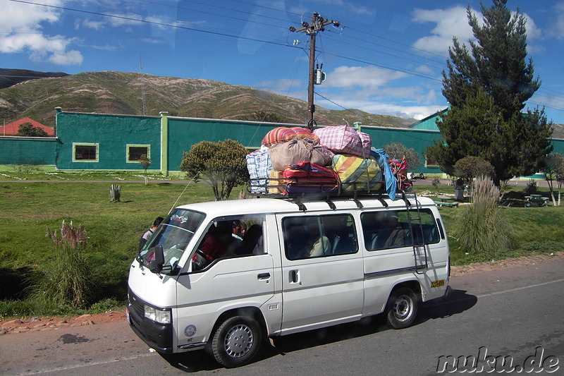 Fahrt von La Paz in Richtung peruanische Grenze