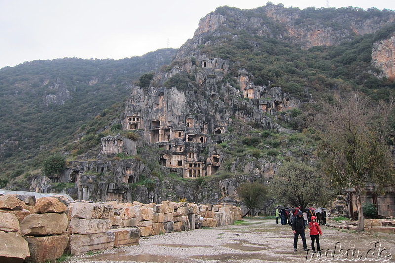 Felsengräber in Myra, Türkei