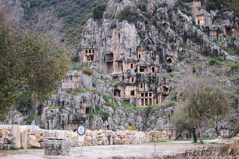 Felsengräber in Myra, Türkei